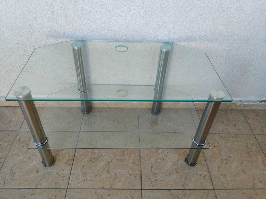 Стъклена маса за телевизор, закалено стъкло