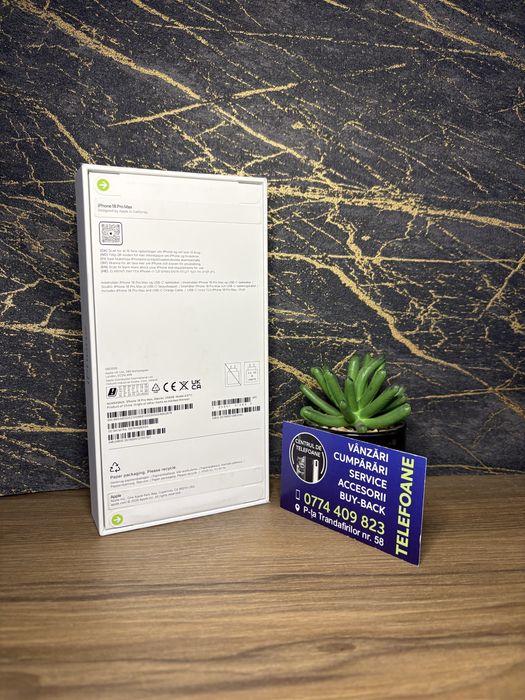 Iphone 18 pro max/256gb/Nou/Garantie 2 ani  Centrul de Telefoane/posibilitate rate