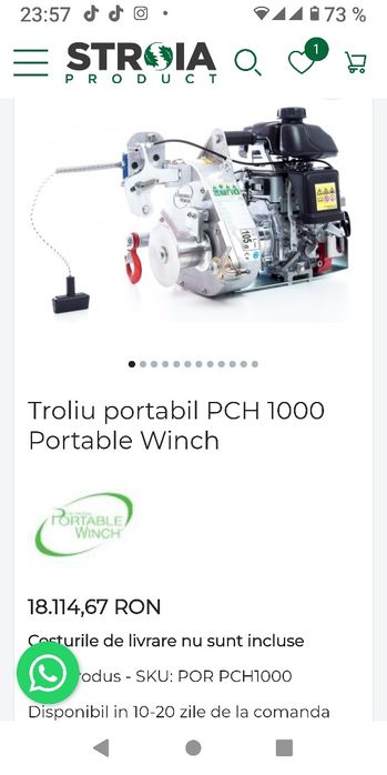 Troliu portabil Portable Winch PCH 1000