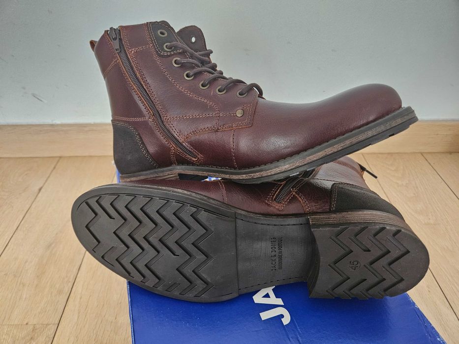Ghete Jack&Jones,  model Woodford, mar 45, piele, NOI