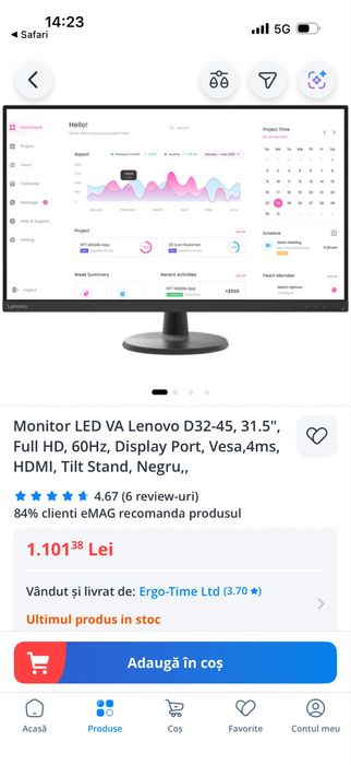Monitor LED Lenovo