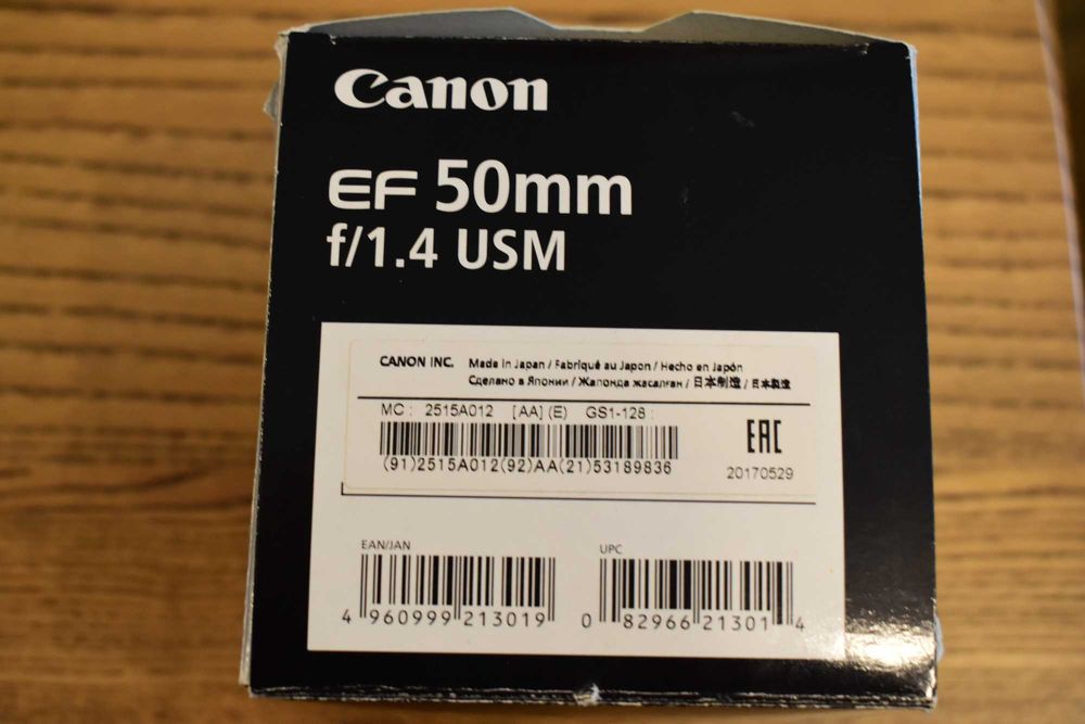 Canon EF 50mm  DSLR F1.4 USM