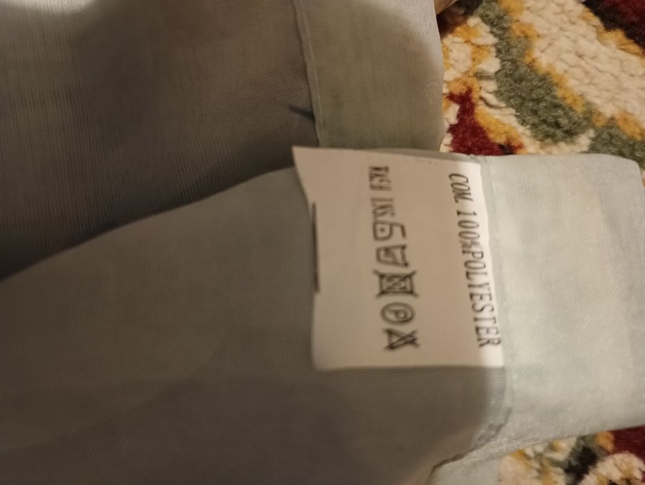 Перде,светло синьо на шарки