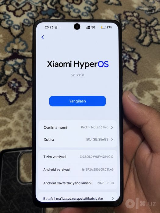 Redmi Note 13 Pro 4G 256GB sotiladi