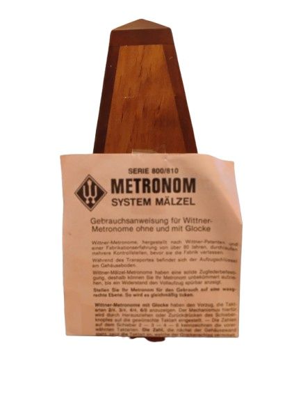 Metronom mecanic lemn Wittner Taktell Mälzel (Serie 800/810) - Cu clopoțel