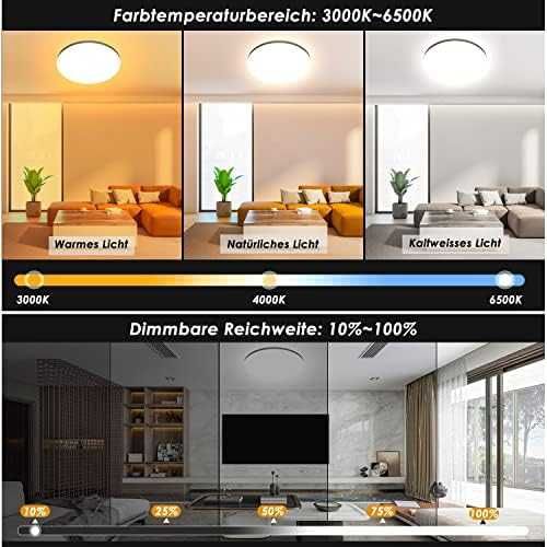 LED плафон 24W RGB с дистанционно димируем 3000–6500K