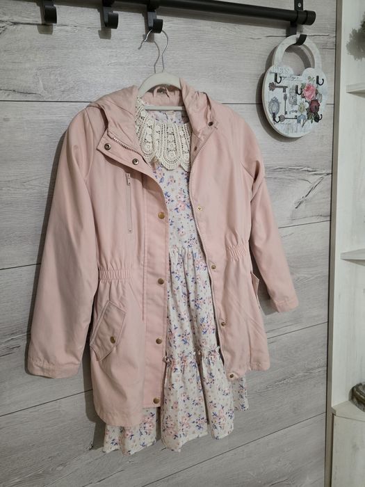 Комплект официална рокля и дълго яке 10 -11 г