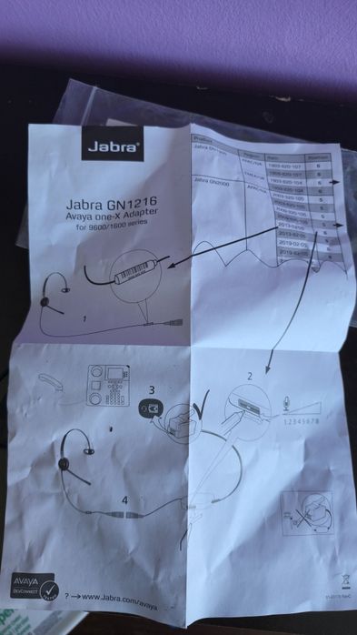 Свързващ кабел за слушалки Jabra GN1216 Avaya