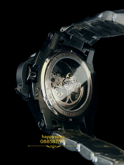 INVICTA Coalition Forces Black Skeleton full metal 56 mm, часовник нов