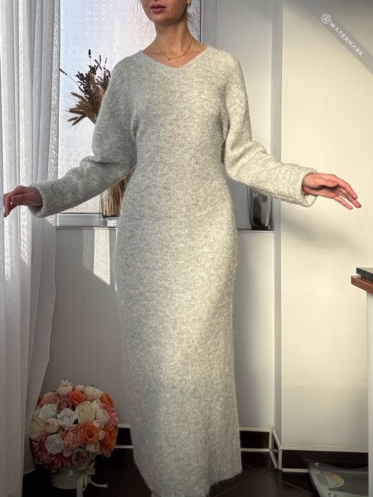 Rochie lunga zara , culoare gri - marimea M - noua cu eticheta