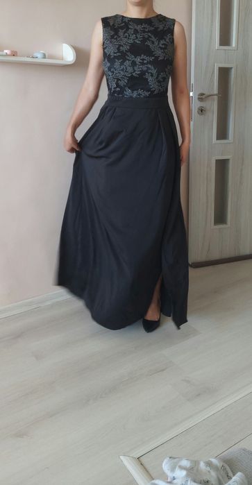 Тъмно синя официална рокля