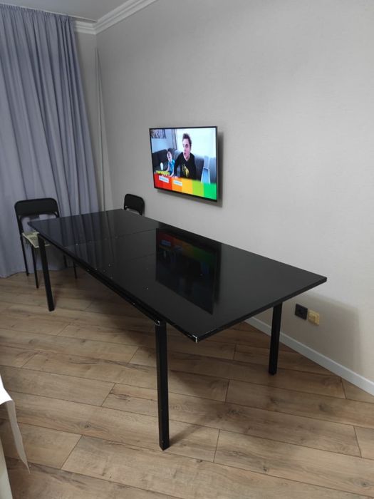 Стол раздвижной трансформер черный