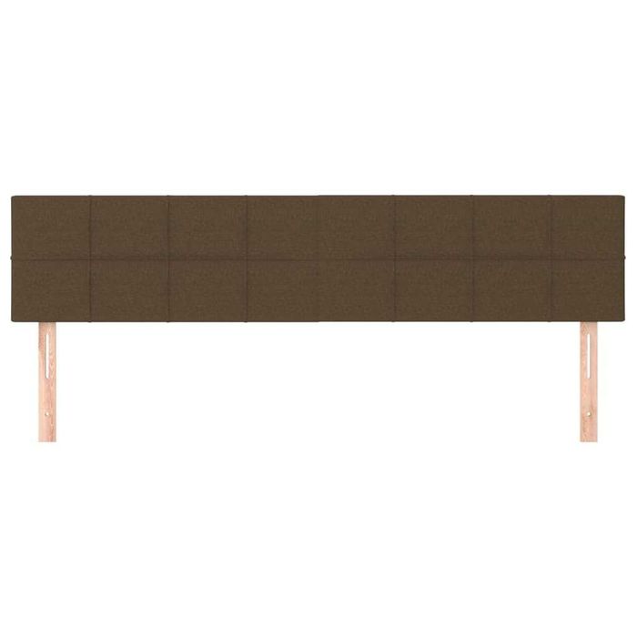 Tăblii de pat 200x5x78/88 cm, material textil maro închis VidaXL