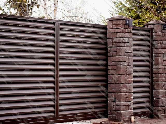 Забор жалюзи из металла