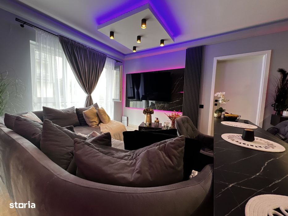 Apartament ultrafinisat de 3 camere, 70 mp, 14 mp terasa, zona Teilor — fotografia 2