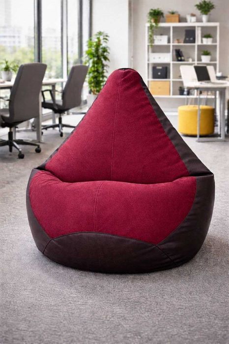 Бин бэг из экокожи и мебльной ткани, Кресло мешок от The NOM, сервис