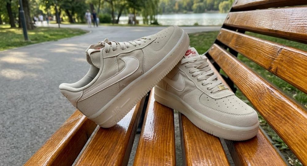 Adidasi Nike Air Force 1 Bej - Model Premium