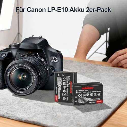 Нови LP-E10 батерии 2 броя за Canon EOS 2000D 4000D 1100D 1200D фото