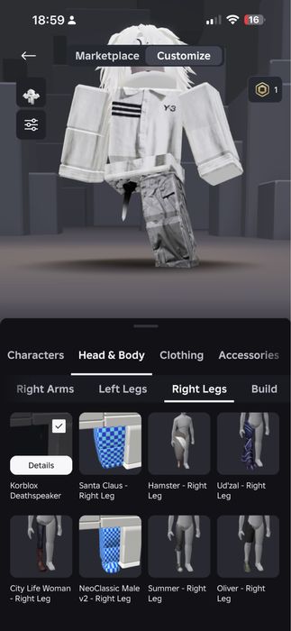 korblox аккаунт роблокс