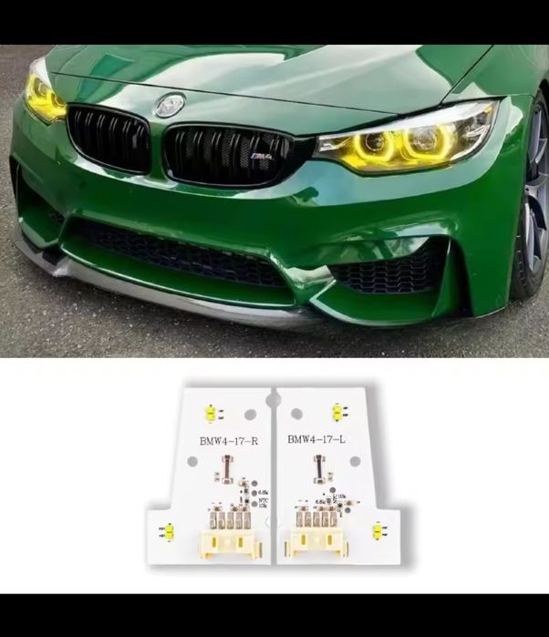 Set modul Angel Eyes Yellow BMW Seria 4 2018 - 2020 M4 LCI F80 F82 F36