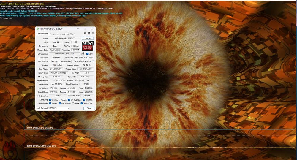 Видео Карта SAPPHIRE Radeon RX 9060 XT Pulse OC 16GB GDDR6