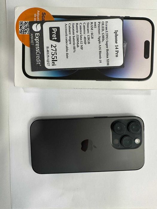 Telefon Iphone 14 PRO (ECA27) Garantie 2 ani!