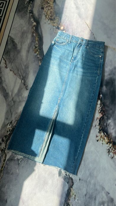 Длинная джинсовая юбка Bershka