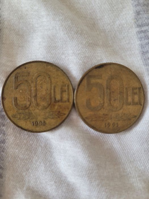 Monede vechi de 50 de lei din 1991-1995