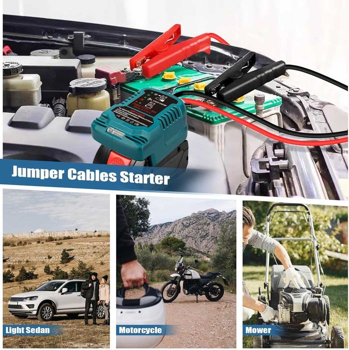 Адаптер за стартер за Bosch Professional 18V батерия 11 Gauge Booster кабели за 12V