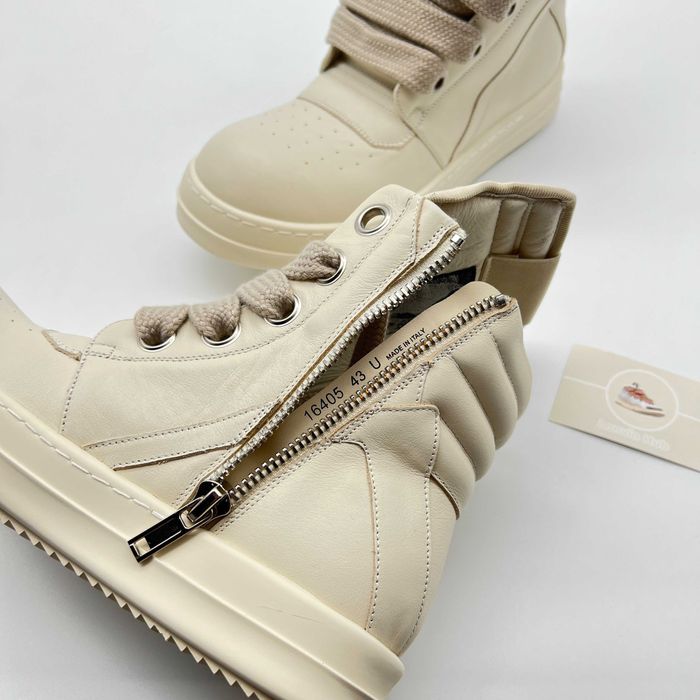 Rick Owens Geobaskets Full White Jumbo Lace