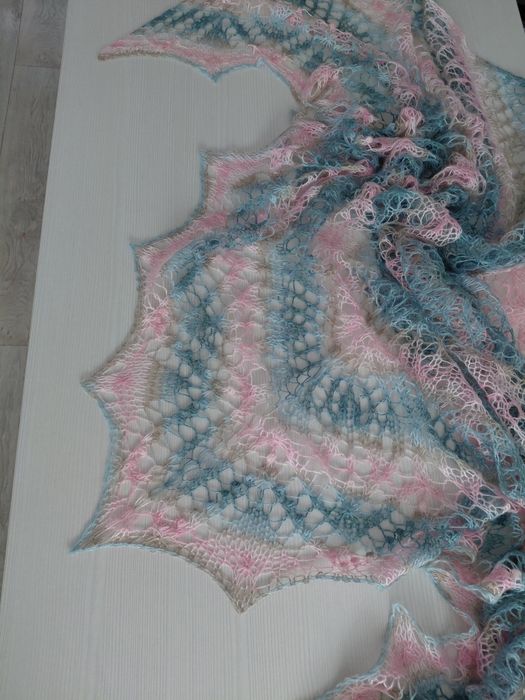 Ажурная шаль хэндмейд