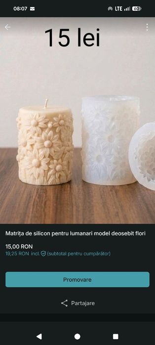 Vand matrite de silicon pentru lumanari sau sapun