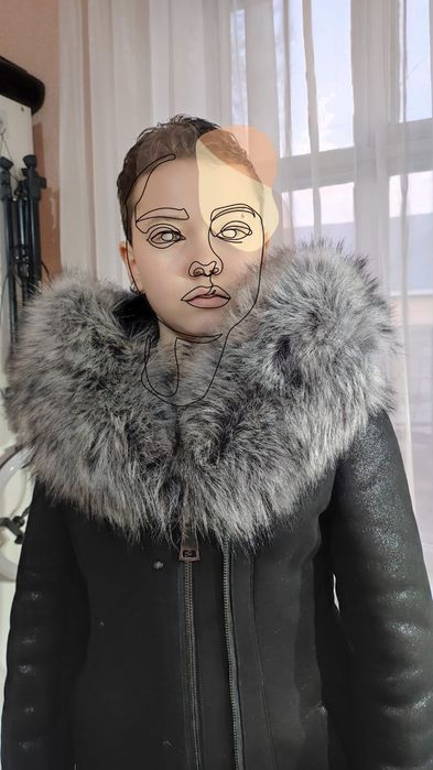 Тёплая женская дублёнка