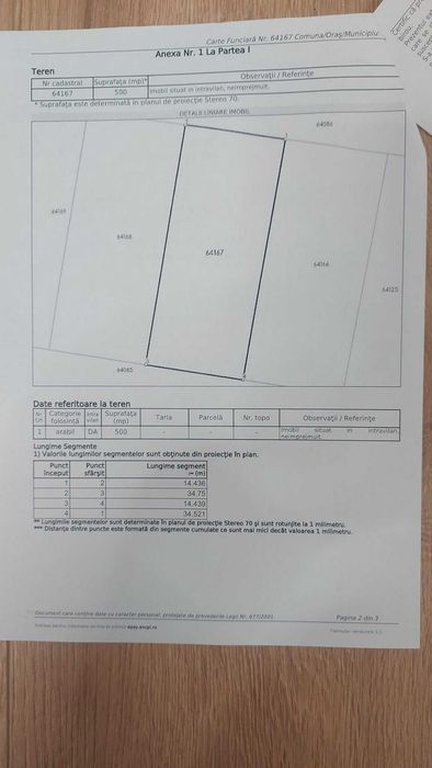 Teren (loc de casa) de vanzare langa Les - comuna Nojorid Bihor
