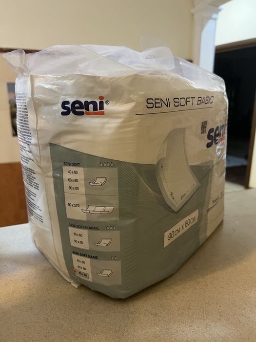 Впитывающие пелёнки Seni Soft Basic 90×60 + памперсы