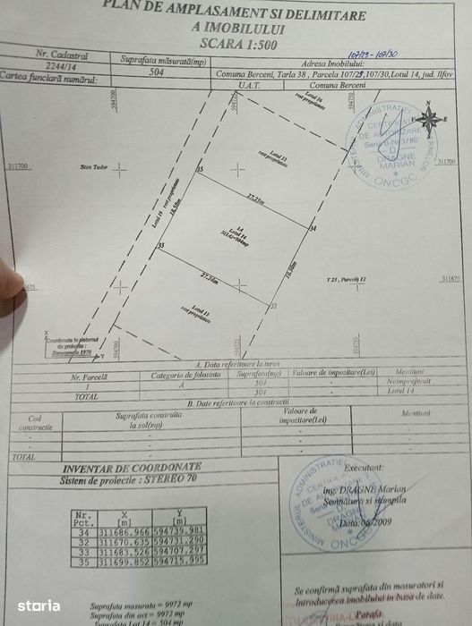 teren intravilan comuna berceni