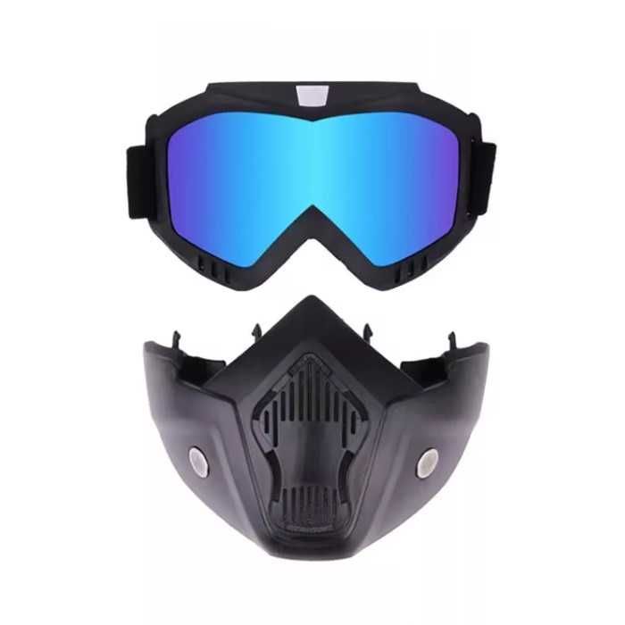 Маска мото с огледален цветен визьор, PA1024