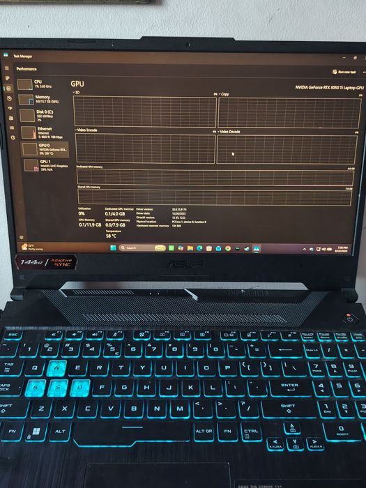 Vând laptop asus tuf f15-in stare impecabila