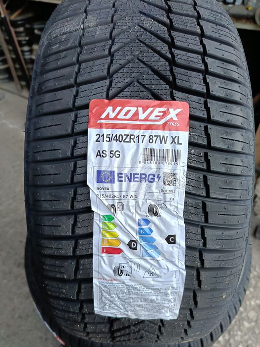 НОВИ ВСЕСЕЗОННИ -17цола-215/40-1бр.-69€-"NOVEX"-с монтаж и баланс