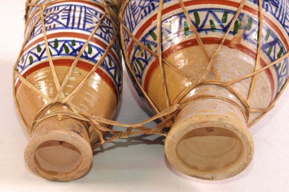 Toba,Tarabana dubla traditionala, arabeasca, ceramica, NOUA - 6 poze