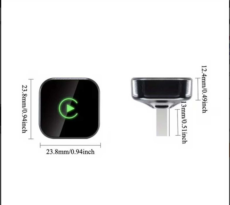 Микро безжичен адаптер за CarPlay & Android Auto 2025