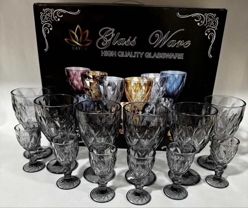 Набор бокалов фужеров 6+6