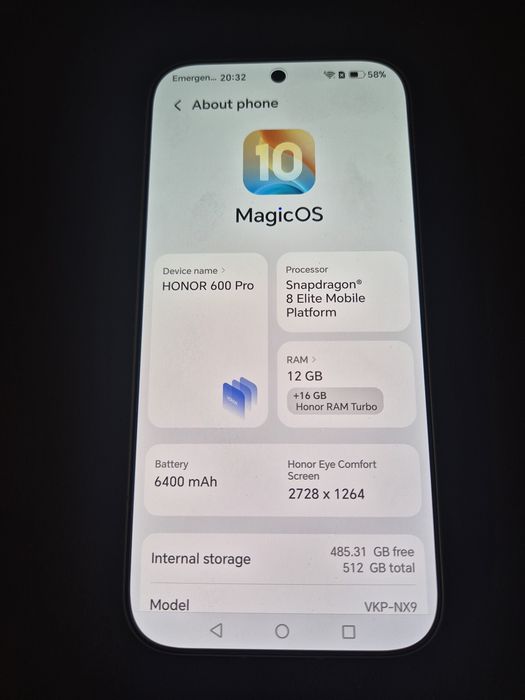HONOR 600 Pro 512GB Alb