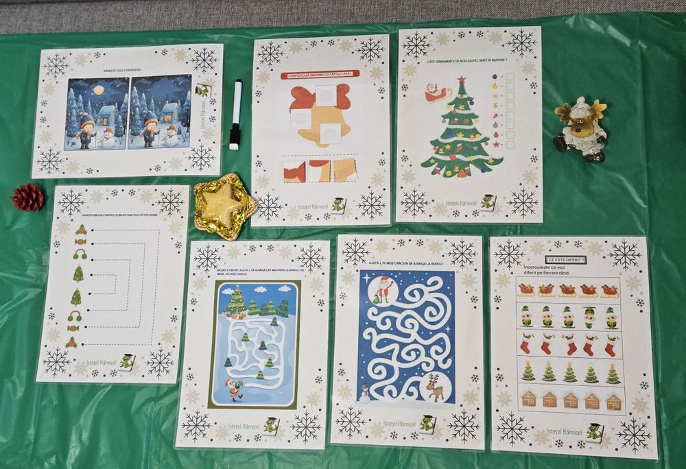 Vand fise laminate educative tematica iarna-Craciun