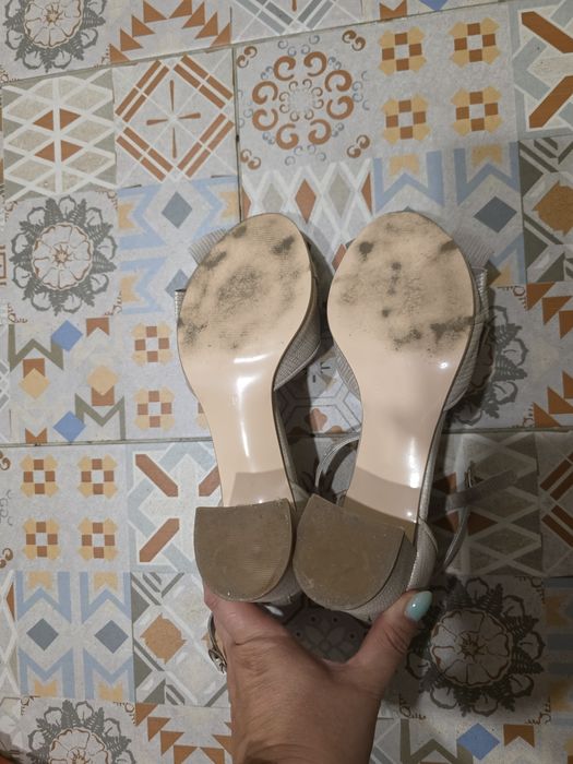 Sandale din piele, cu toc - Ana Urbana