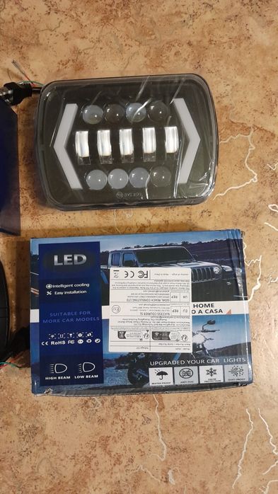 LED фары квадратные