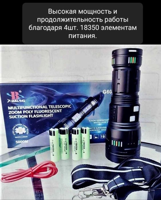 Подарок мужчине супермощный фонарь