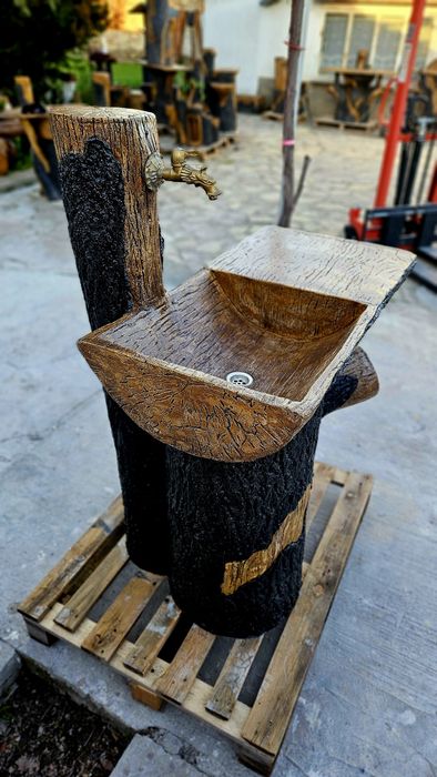 Градински чешми от щампован бетон