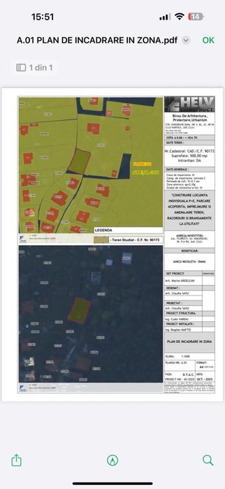 Teren str. Magnoliei ,Floresti zona Vivo