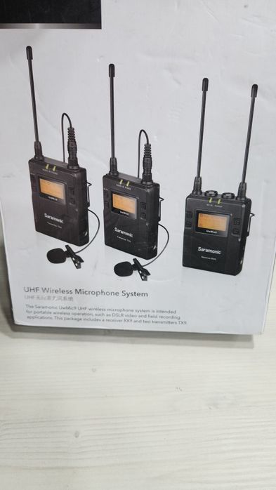 Kit Lavaliere Saramonic UWMIC9 KIT2 UHF Wireless RX9 + 2 TX9, Negru
